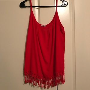 Cute & Flowy Red Tank